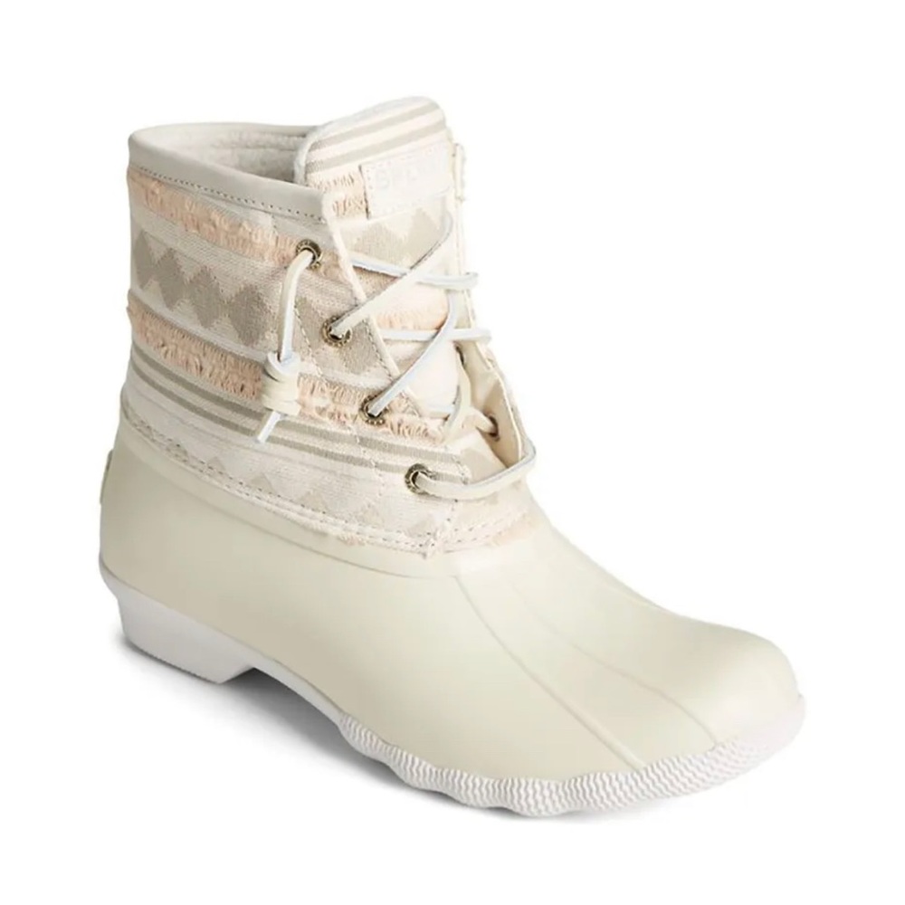 Sperry Women's Lace Up Boots - Cream